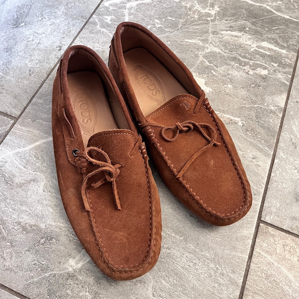 Tod's Tan Suede Loafers